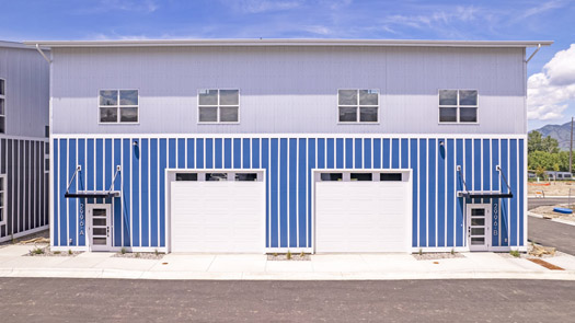 Building Blue Garage Doors
